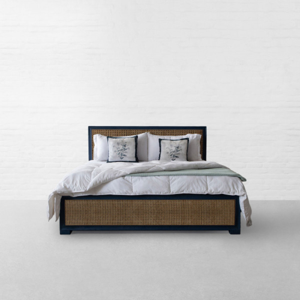 Cochin Rattan Bed With Drawer Storage-Queen Size