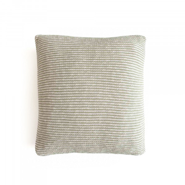 SPECKLED KNIT CUSHION COVER-DUSTY GREEN