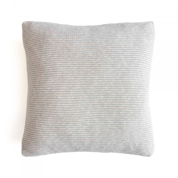 SPECKLED KNIT CUSHION COVER-GREY