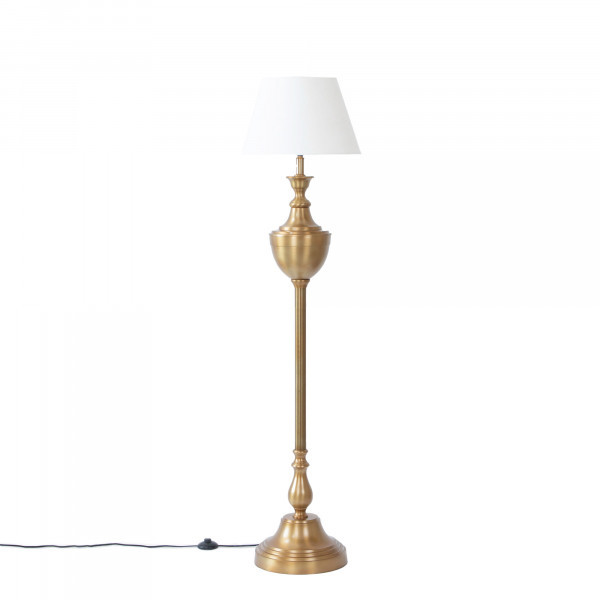 SAMODE METAL FLOOR LAMP-ANTIQUE BRASS