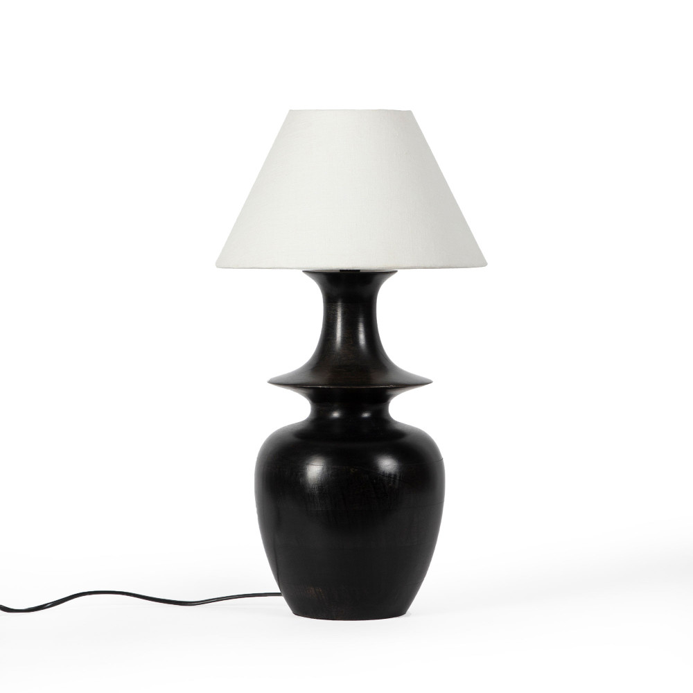 Belford Wooden Table Lamp-Ebony