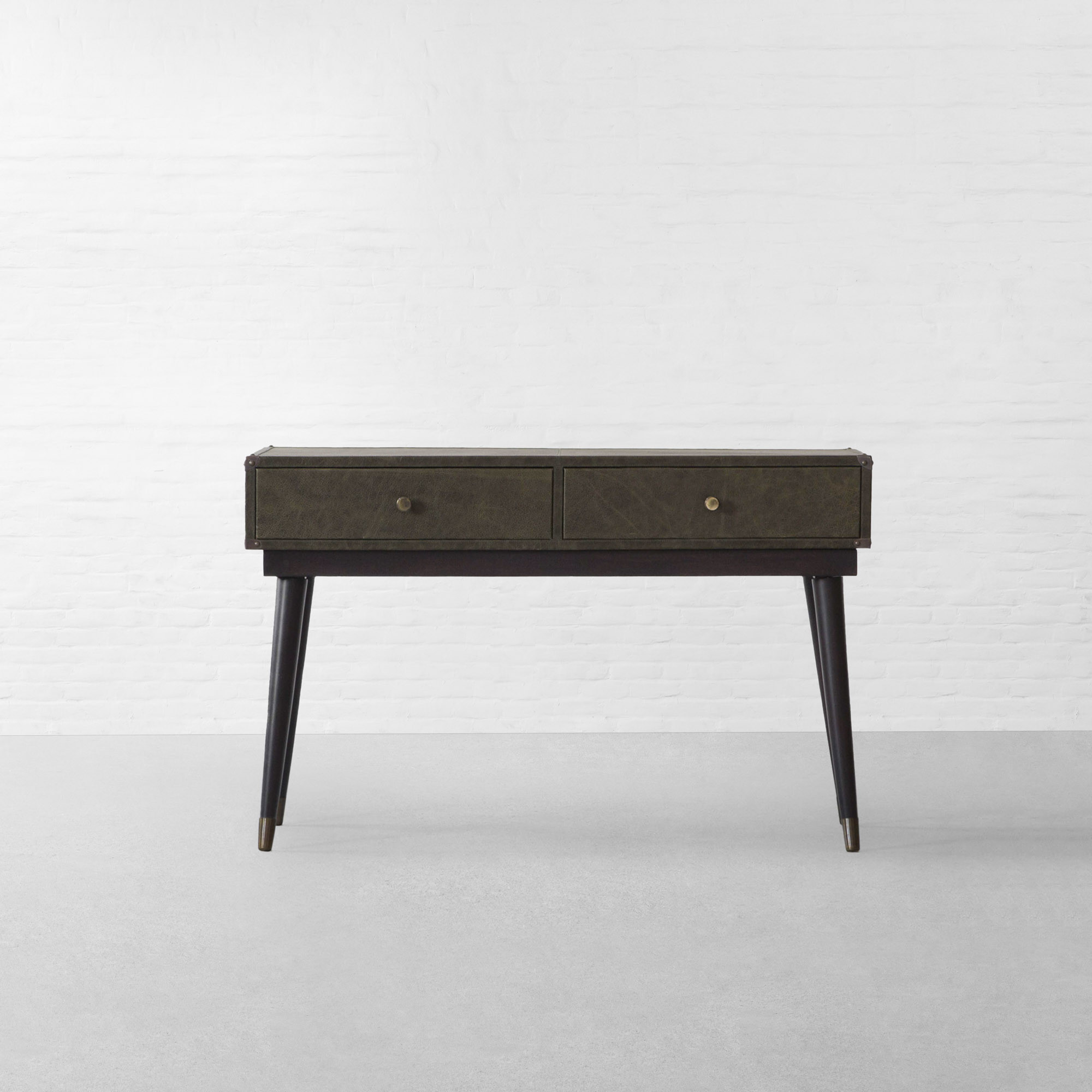 EDWARD LEATHER CLAD CONSOLE TABLE