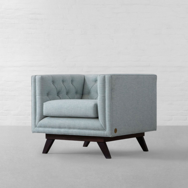 Bombay Tufted Fabric Armchair – Stylish Comfort for Modern Interiors