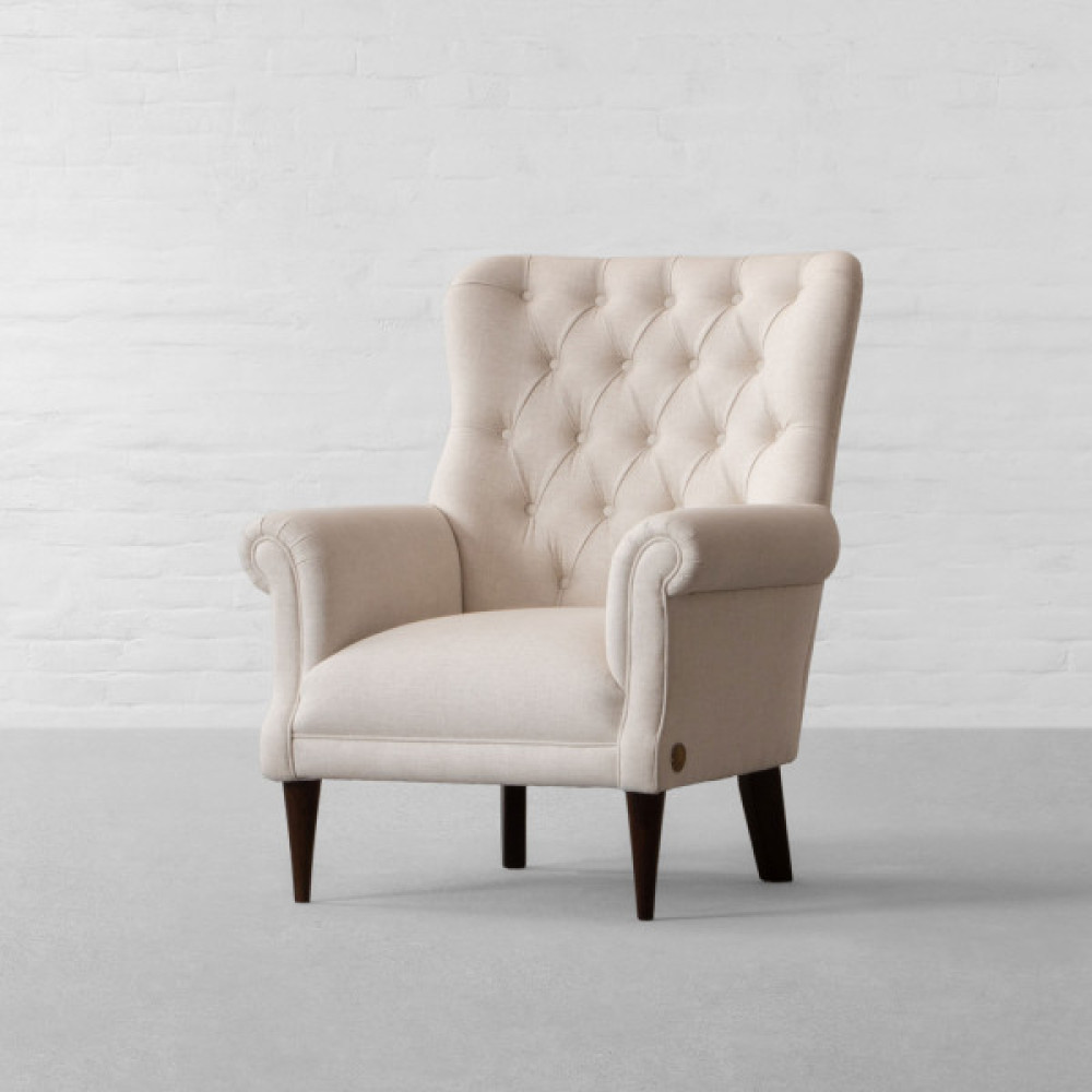 Dalhousie Tufted Fabric Armchair