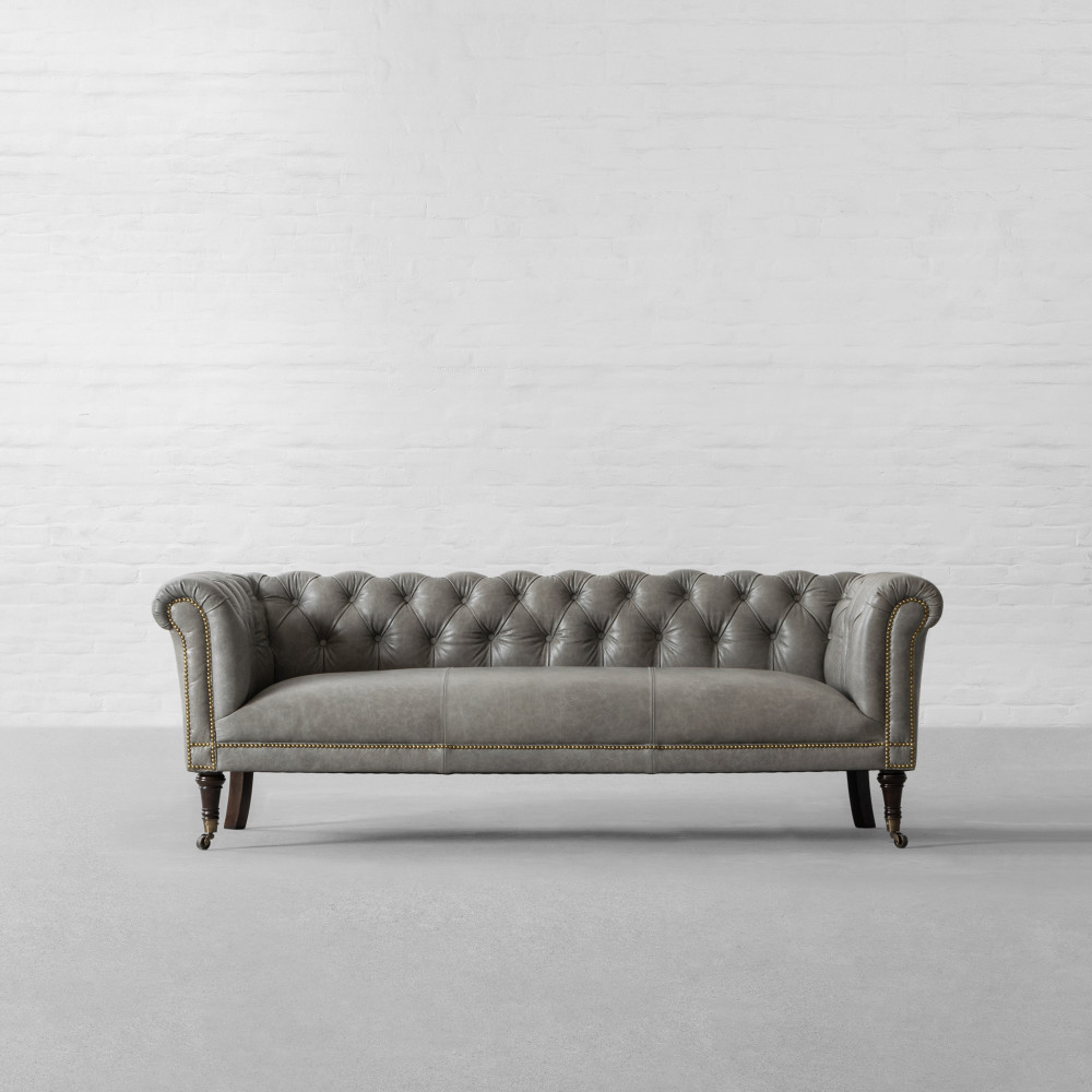 Regiment Chesterfield Tufted Leather Sofa