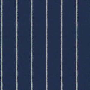 100% Cotton Indigo and White Stripe (Handwoven) Fabric Swatch