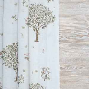 100% Linen Summer Garden Fabric (Horizontal Repeat)