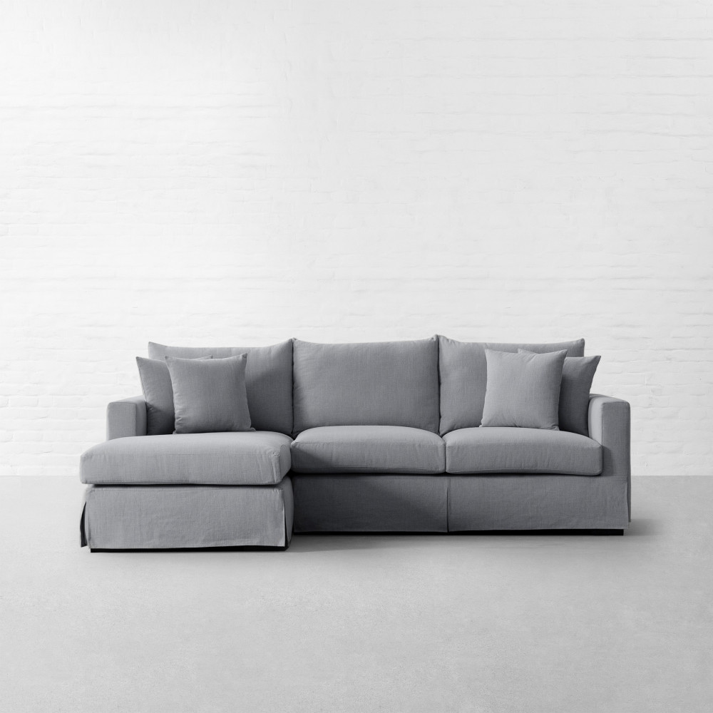 California Fabric Sectional Sofa With Chaise