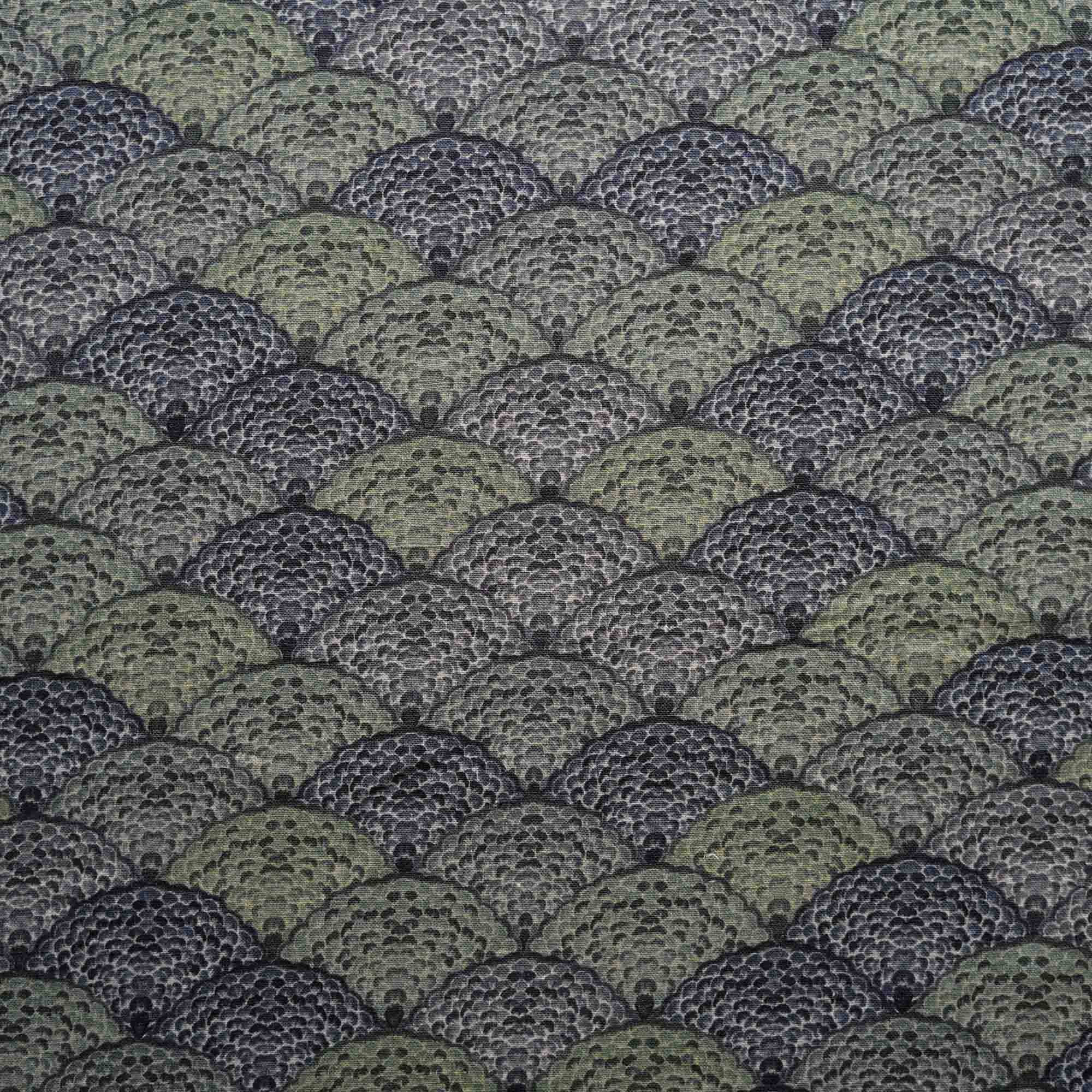 100% Linen Shikaar Bagh Fabric (Horizontal Repeat)