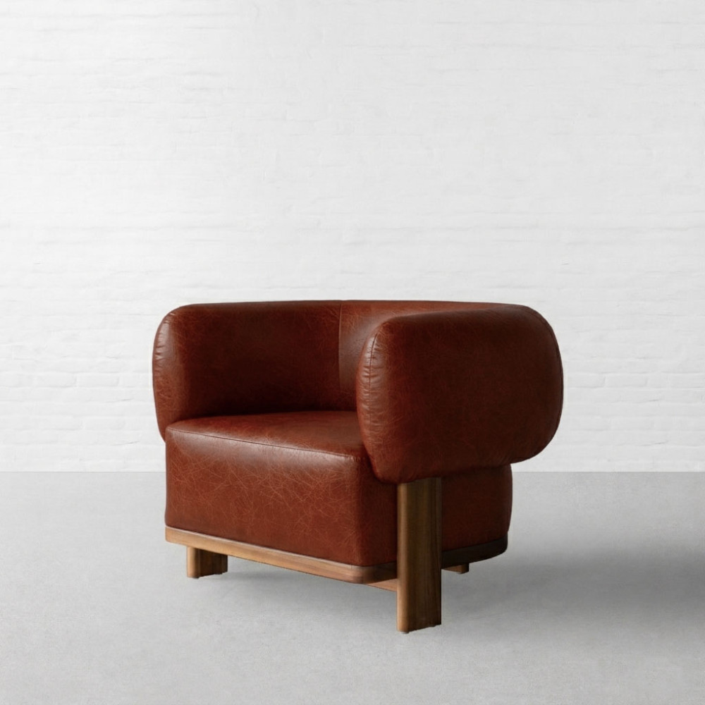 Zaha Leather Lounge Chair