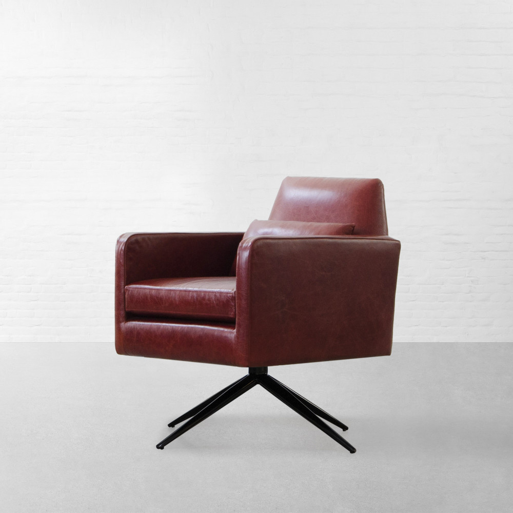 Frankfurt Leather Revolving Armchair