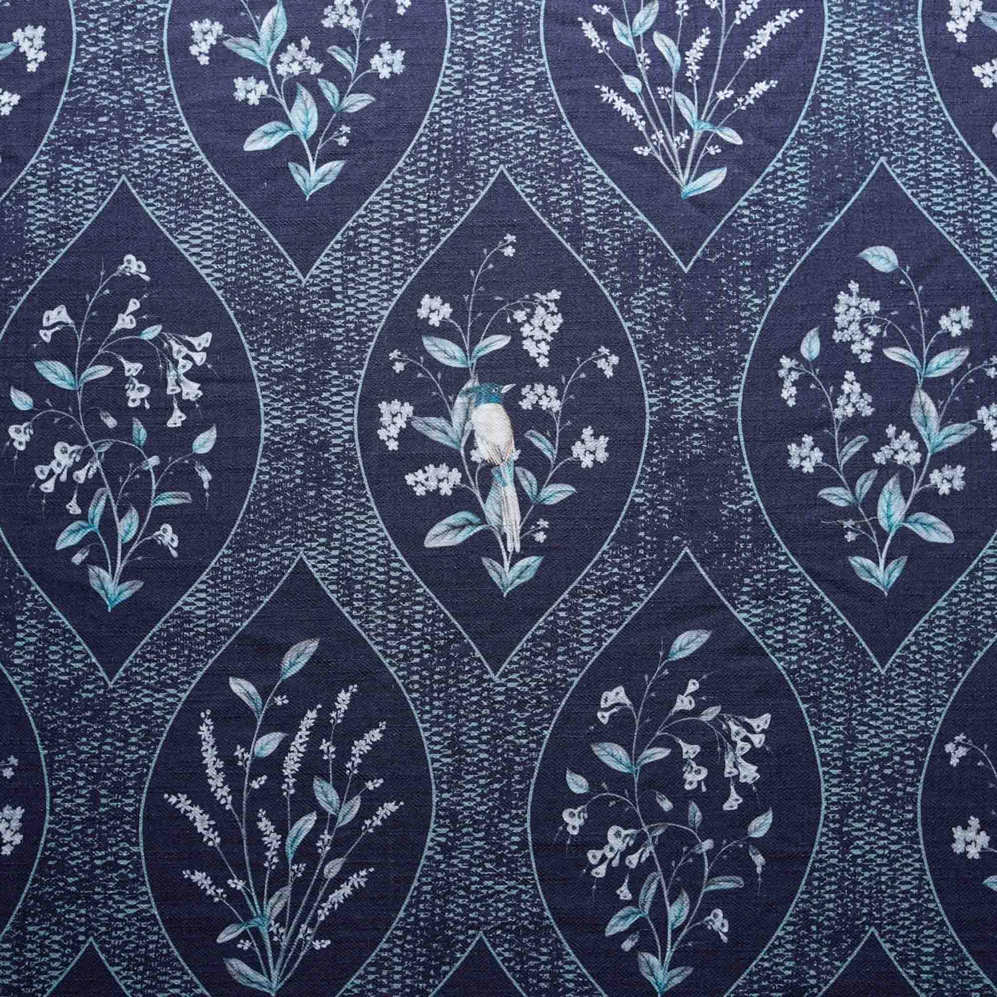 A Persian Corridor Winter Cotton Linen Blend Fabric (Horizontal Repeat)