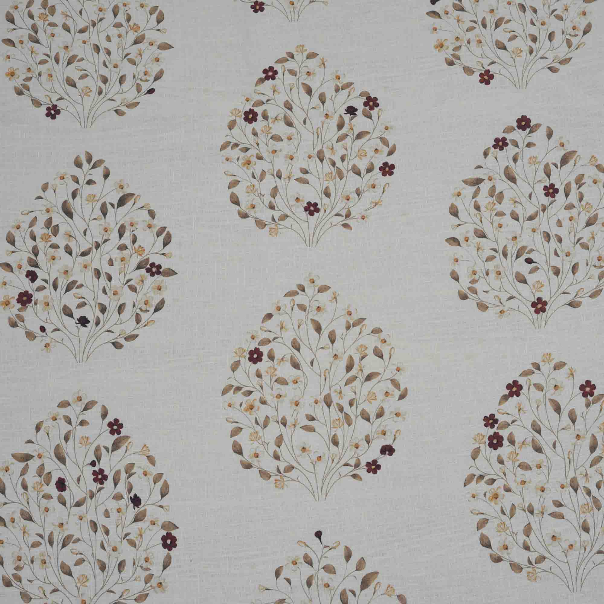 100% Linen Jasmine Bagh Fields Fabric