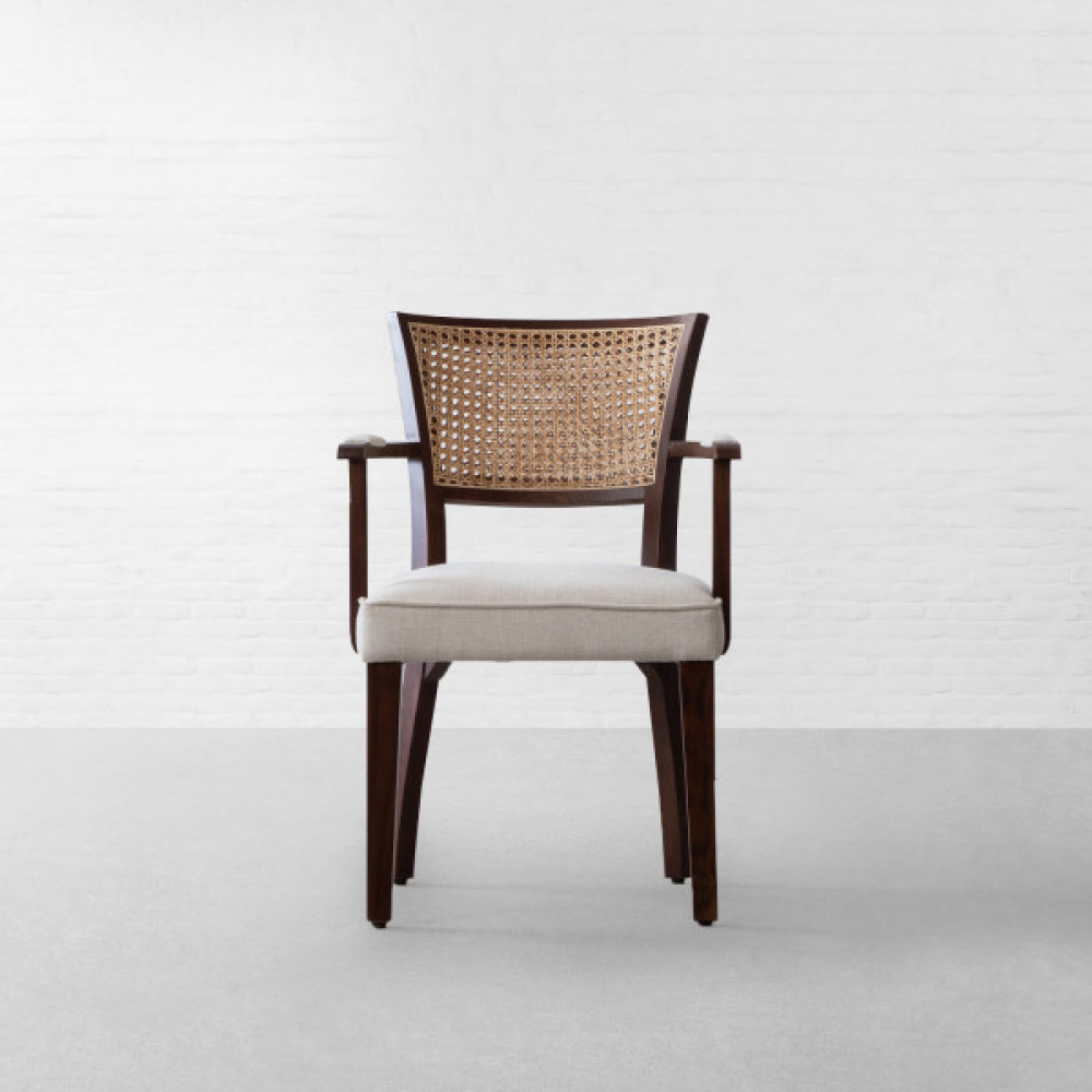 Prague Rattan Dining Chair-With Arms