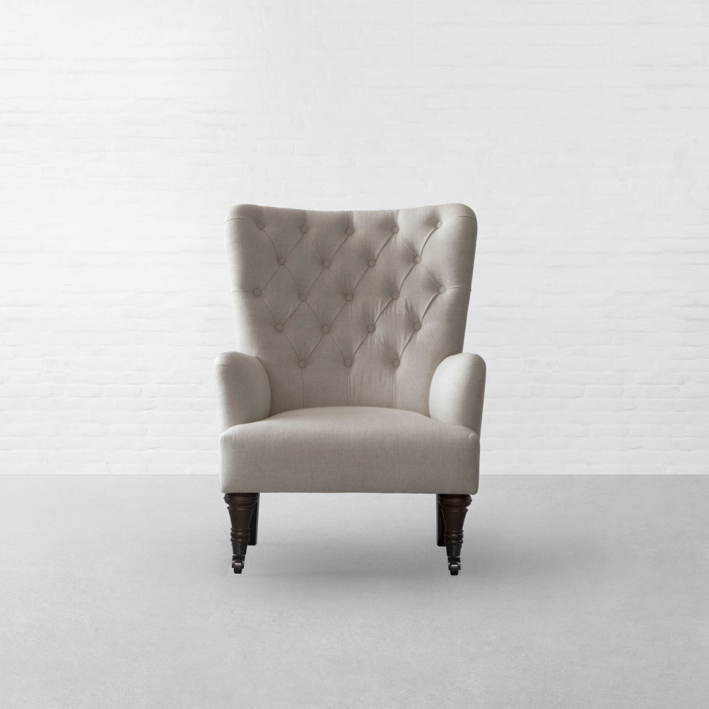 Munnar Tufted Fabric Armchair