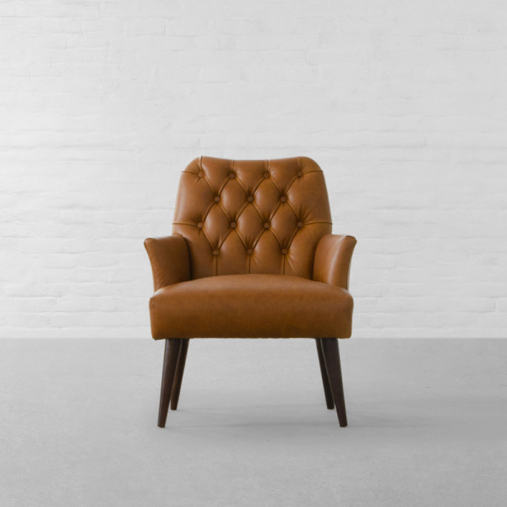 Milan Tufted Leather Armchair