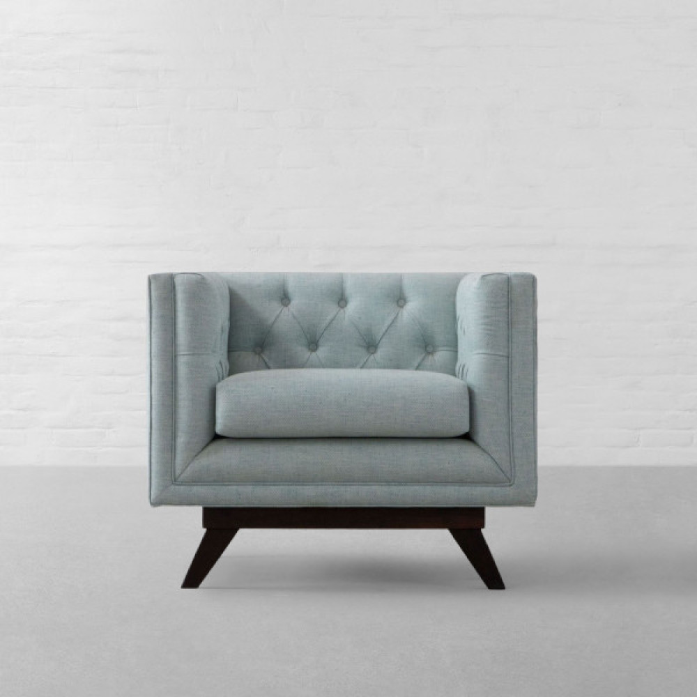 Bombay Tufted Fabric Armchair