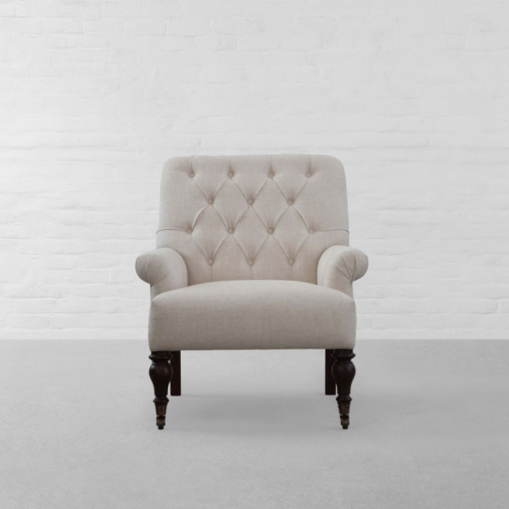 Gulmarg Tufted Fabric Armchair