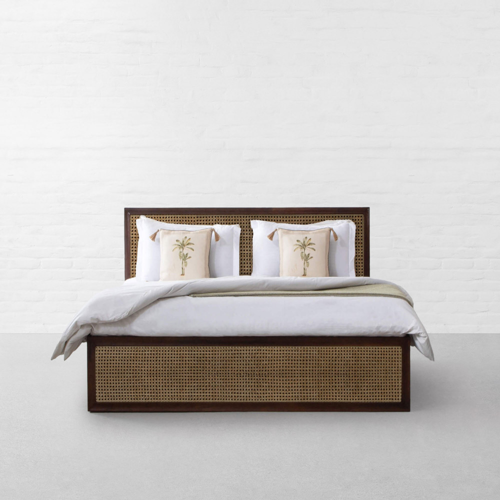 Cochin Rattan Bed With Drawer Storage-King Size