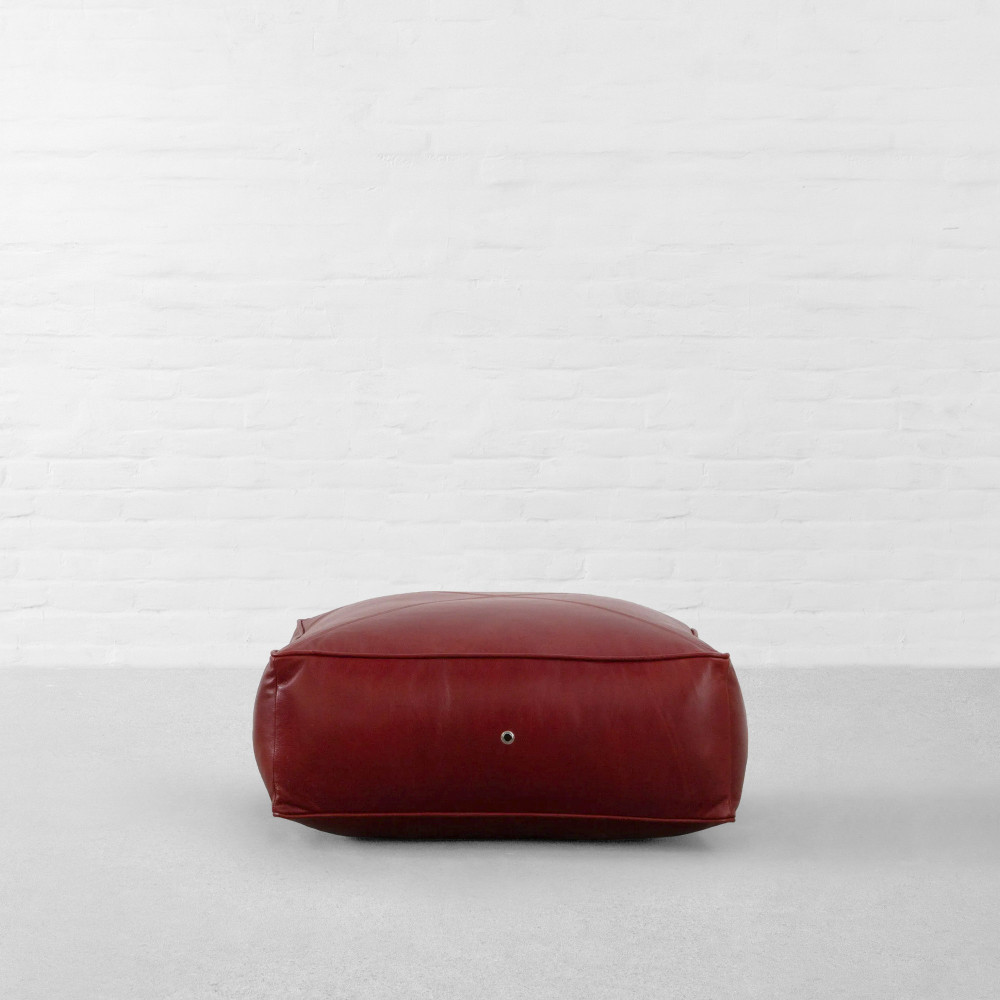 Boston Leather Floor Cushion/Ottoman