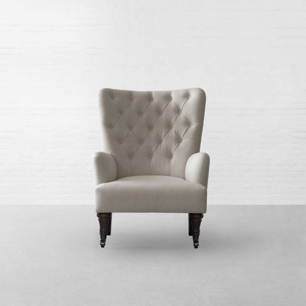 Munnar Tufted Fabric Armchair (EXP)