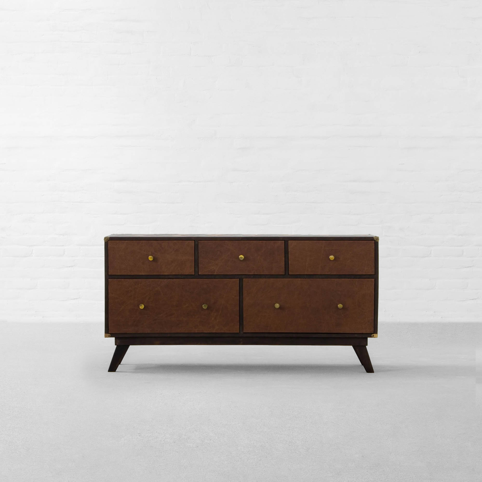 COLABA LEATHER CLAD CHEST OF DRAWERS