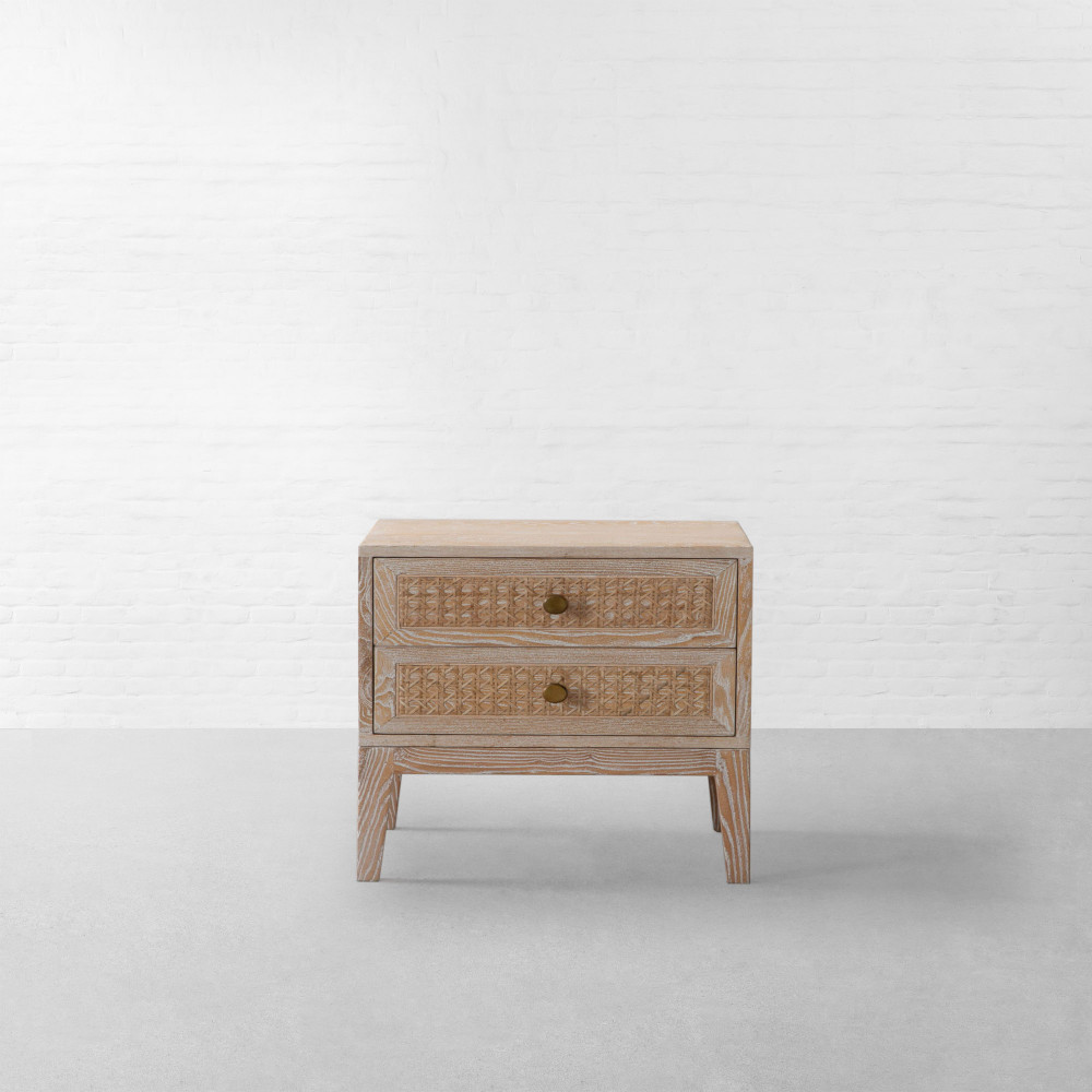 Province Rattan Bedside Table-Small