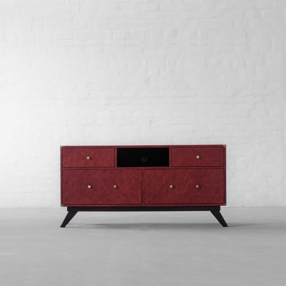 Colaba Leather TV Unit