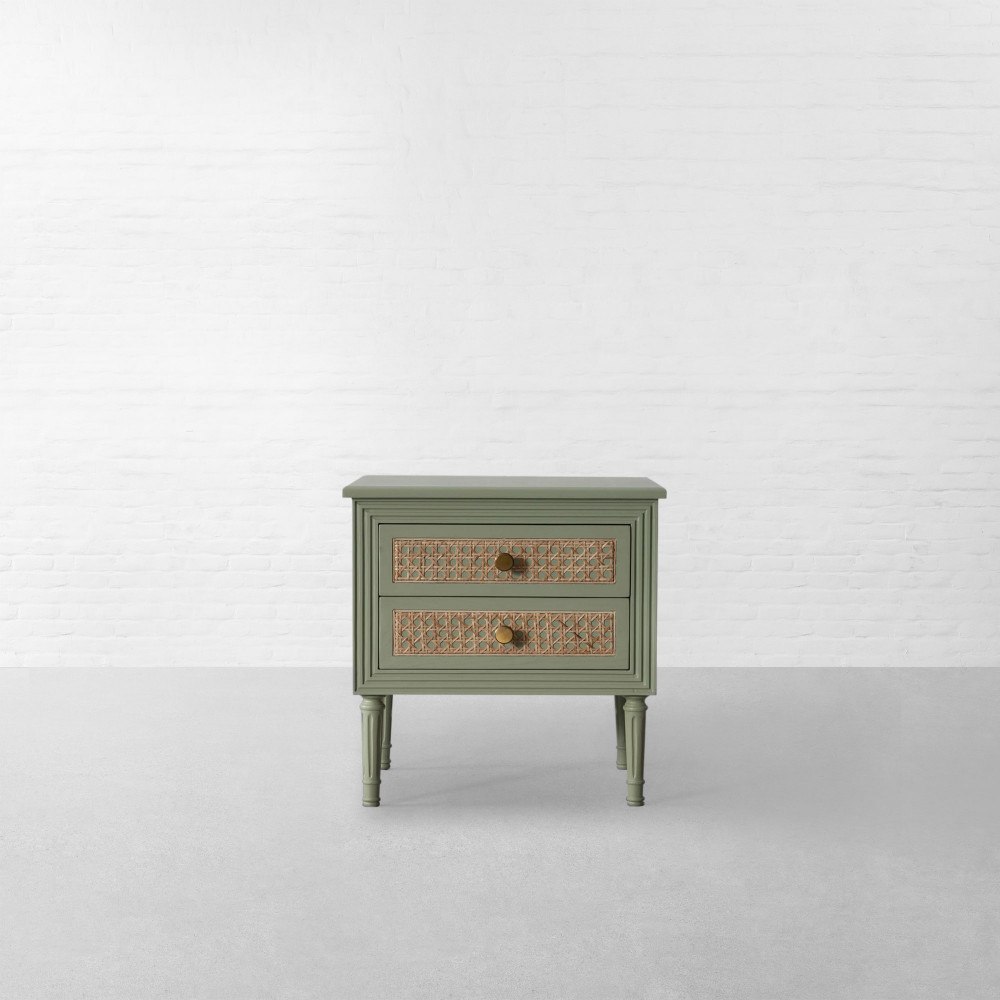 Summer Garden Rattan Bedside Table-Small