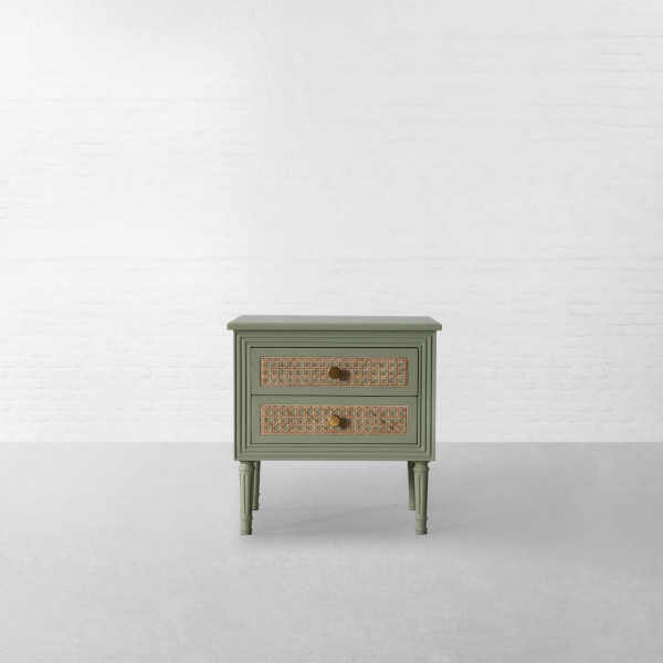 Summer Garden Rattan Bedside Table-Small