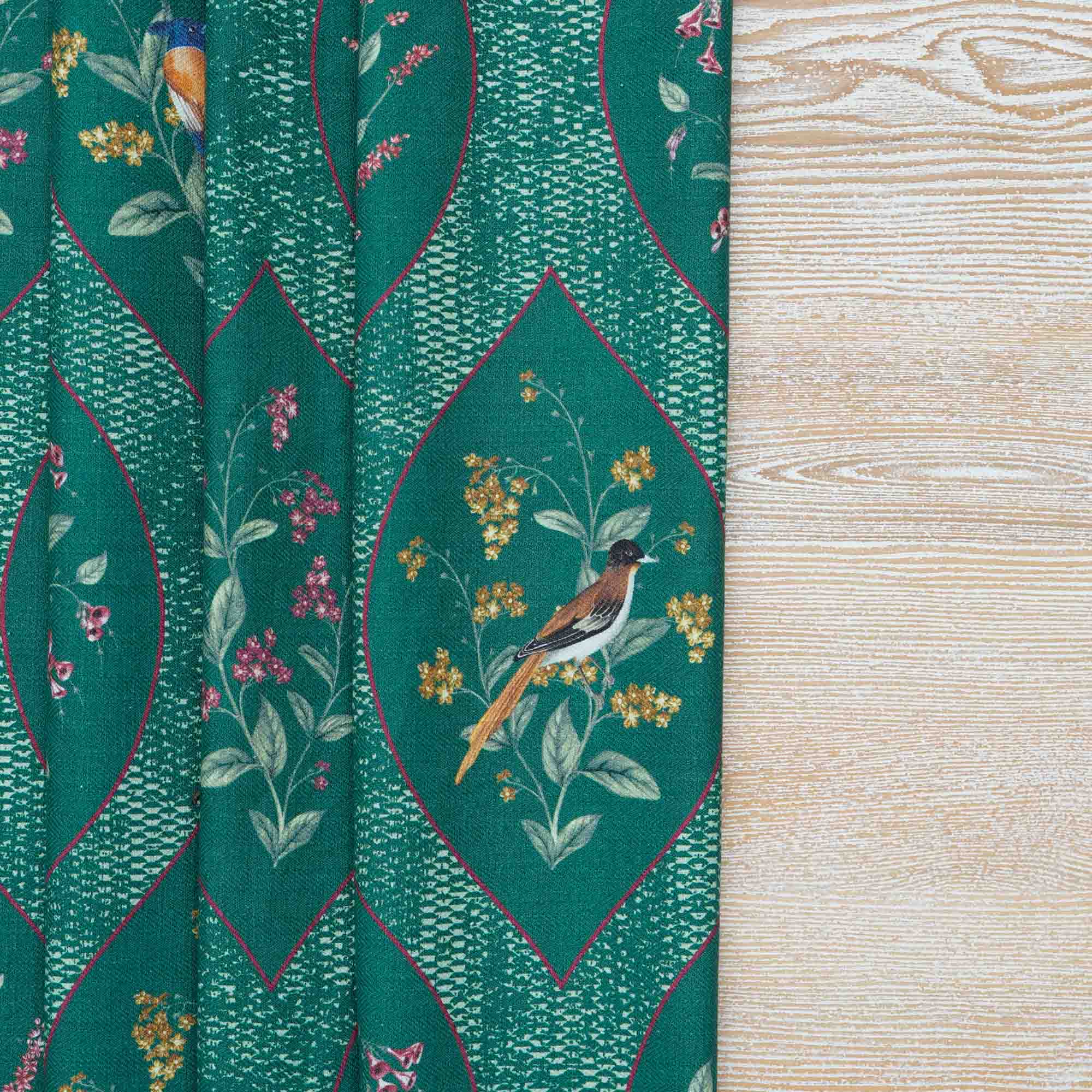 A Persian Corridor Monsoon Cotton Linen Blend Fabric (Horizontal Repeat)