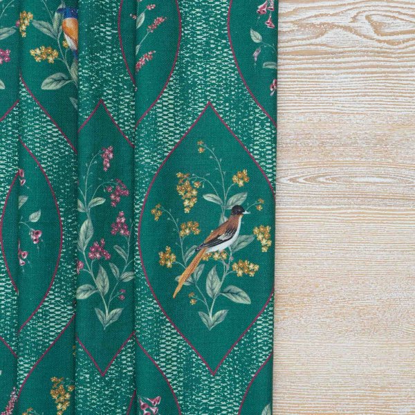 A Persian Corridor Monsoon Cotton Linen Blend Fabric (Horizontal Repeat)