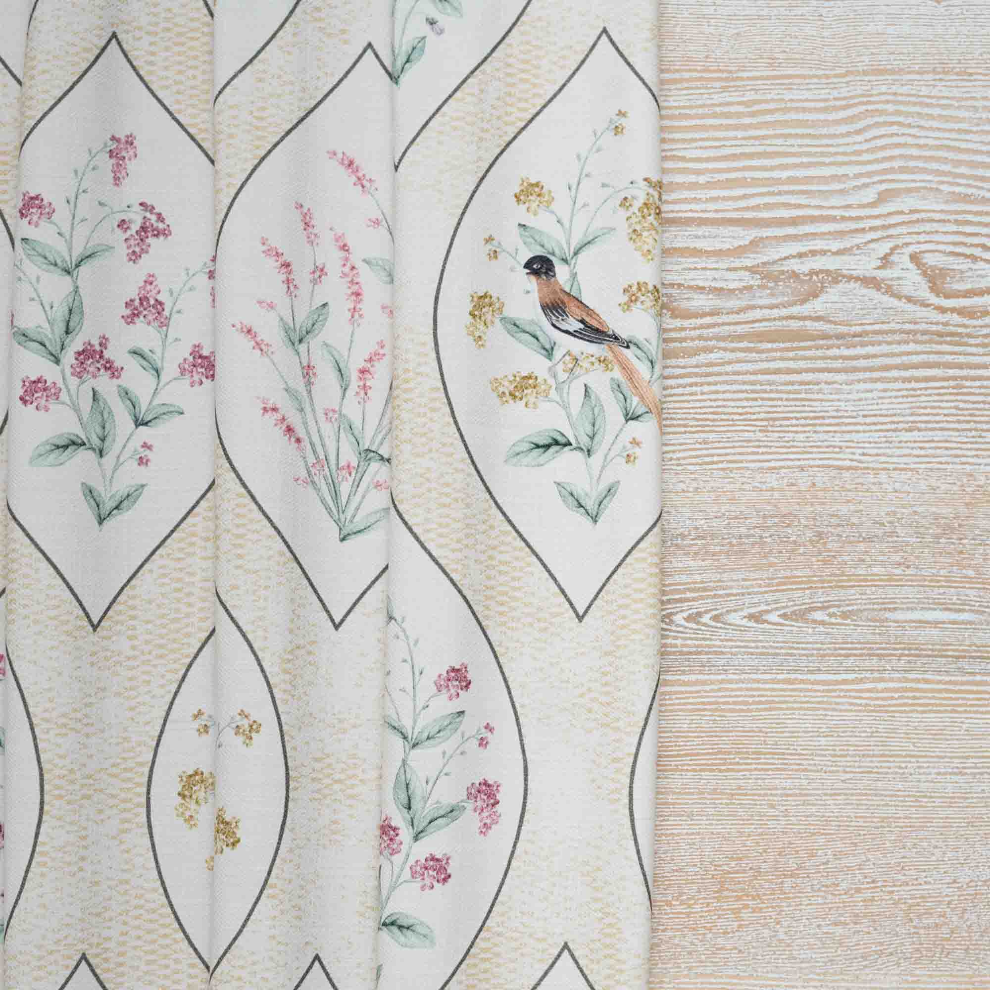 A Persian Corridor Spring Cotton Linen Blend Fabric (Horizontal Repeat)