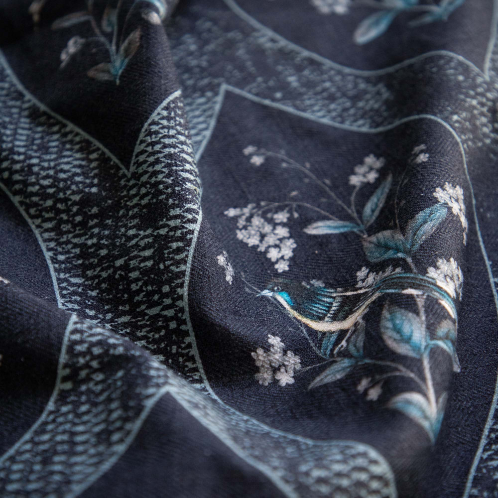 A Persian Corridor Winter Cotton Linen Blend Fabric (Horizontal Repeat)