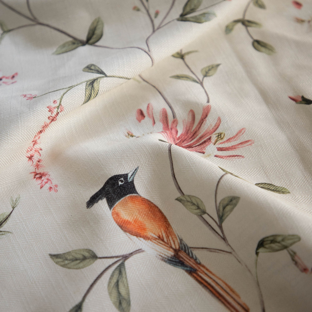 A Persian Garden Dawn Cotton Linen Blend Fabric (Horizontal Repeat)