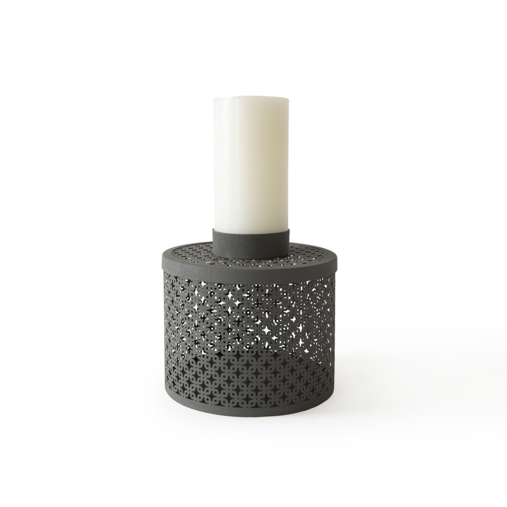 Almyra Grey Candle Holder