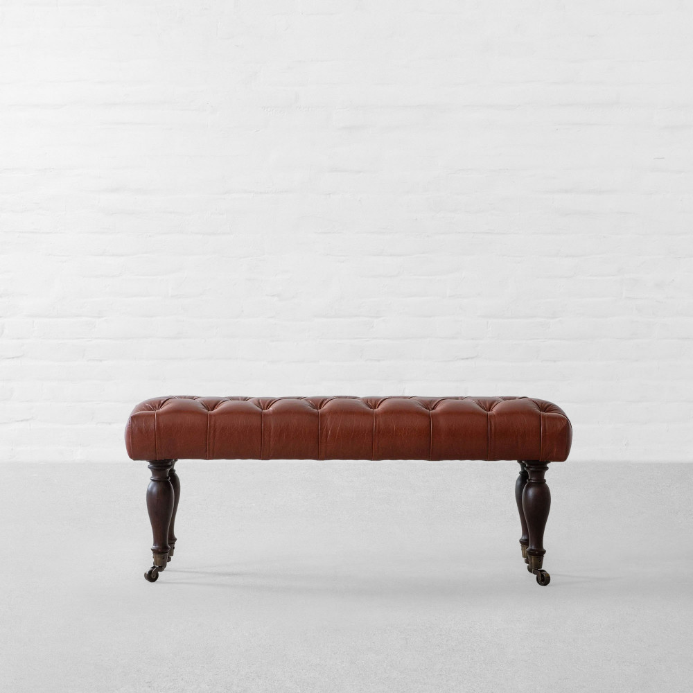 Amie Upholstered Leather Bench