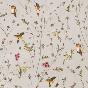 Anna&#039;s Hummingbird-Cloud (Fabric Swatch)