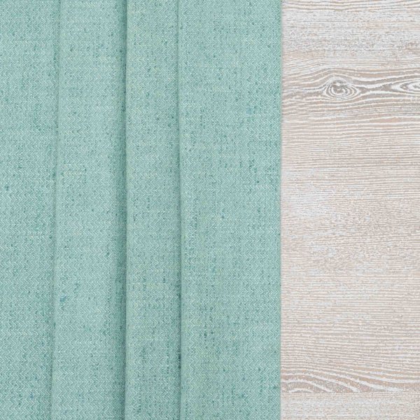Aqua Pine Cotton Polyester Blend Fabric