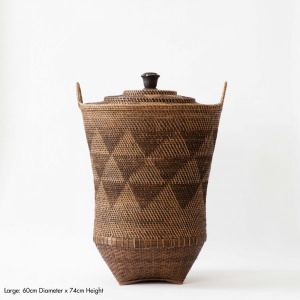 Art of Borneo - Handmade Basket with Lid and Knob