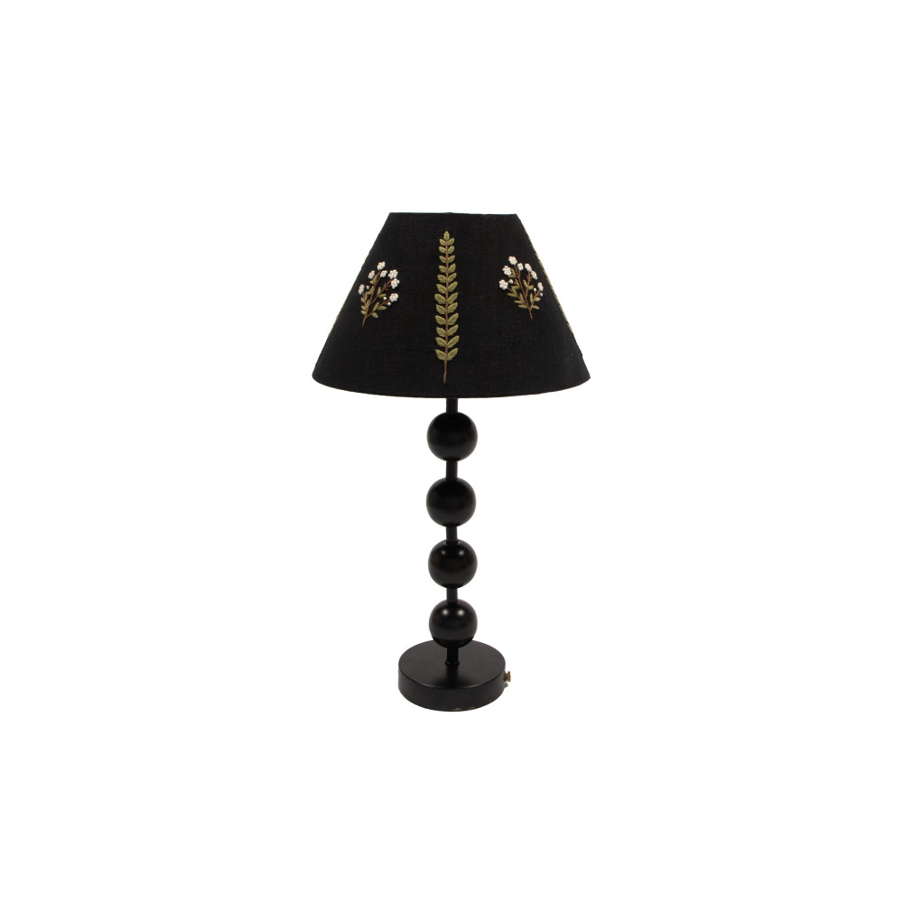 Midnight Orchard Hand-Embroidered Lampshade