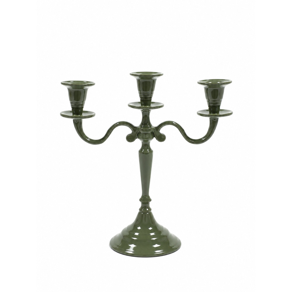 Olive Grove Enamel Candelabra