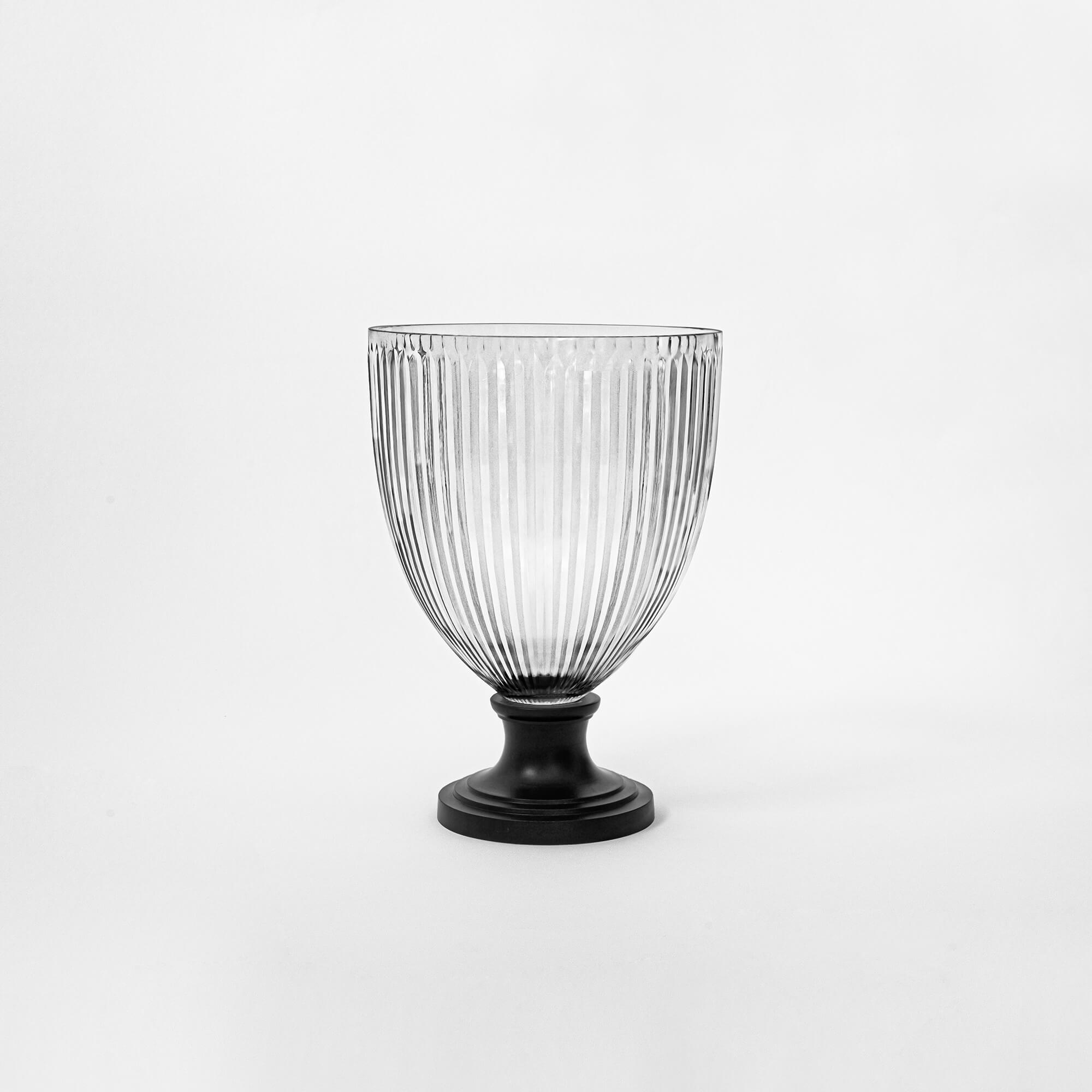 Athens Ribbed Glass Goblet (Large)
