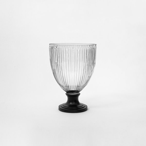 Athens Ribbed Glass Goblet (Large)