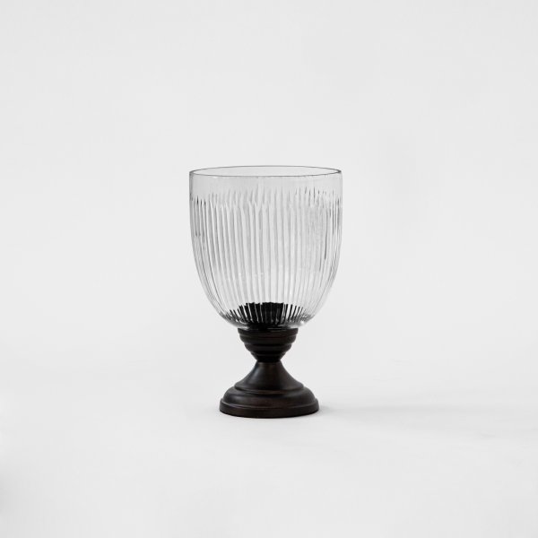 Athens Ribbed Glass Goblet (Small)