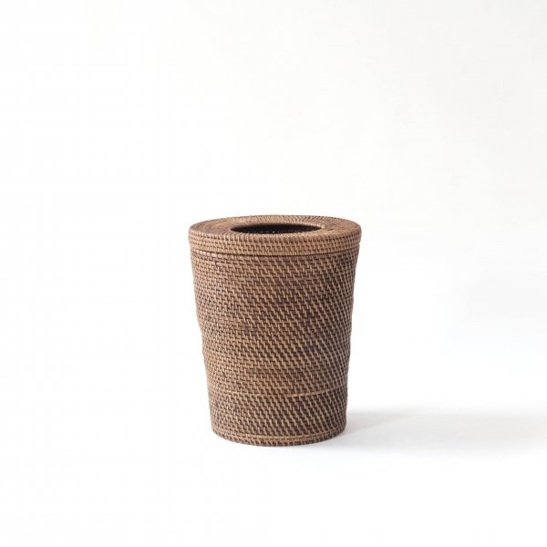 Lombok Handwoven Rattan Basket with Lid Outlet - Natural Finish