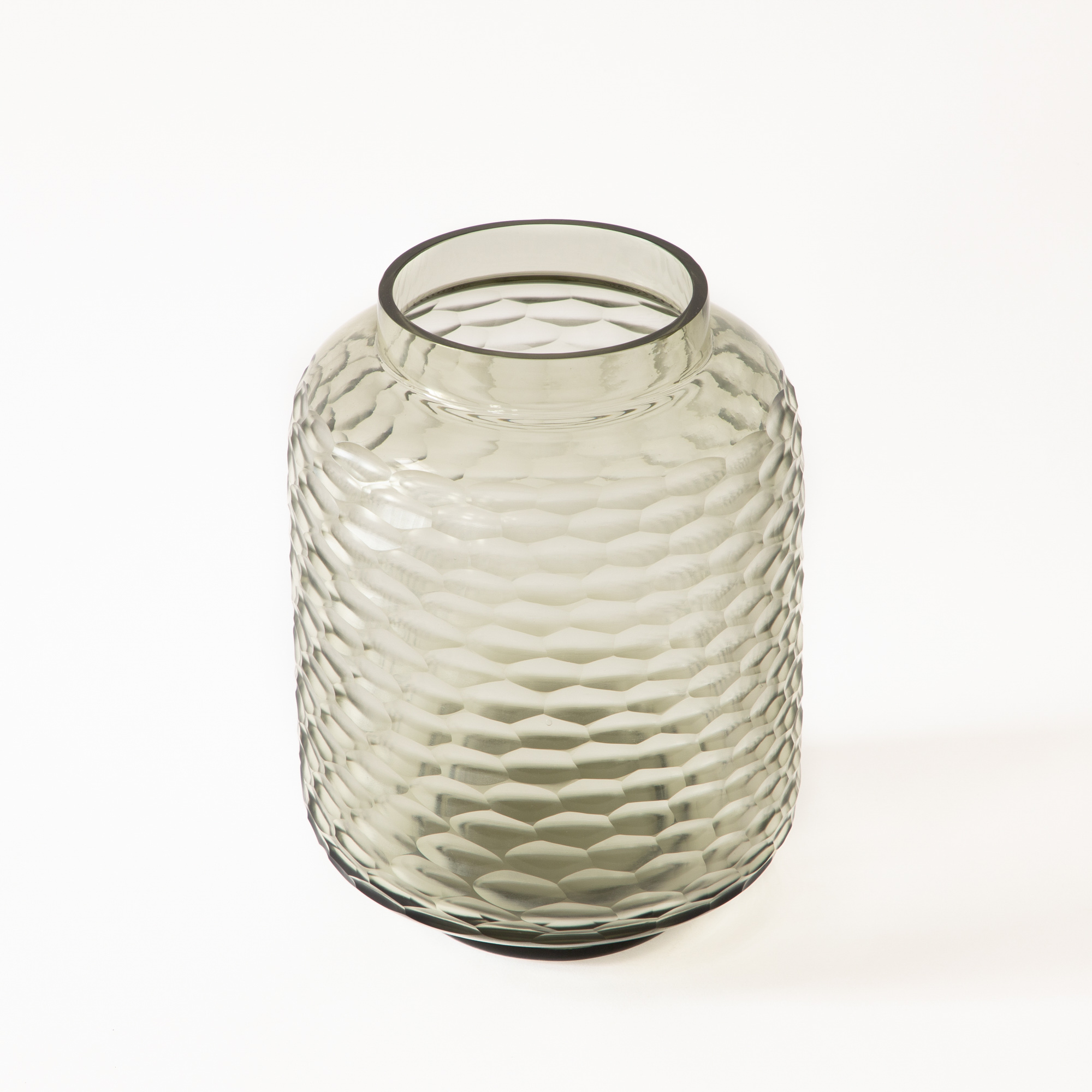Beehive Glass Vase Olive