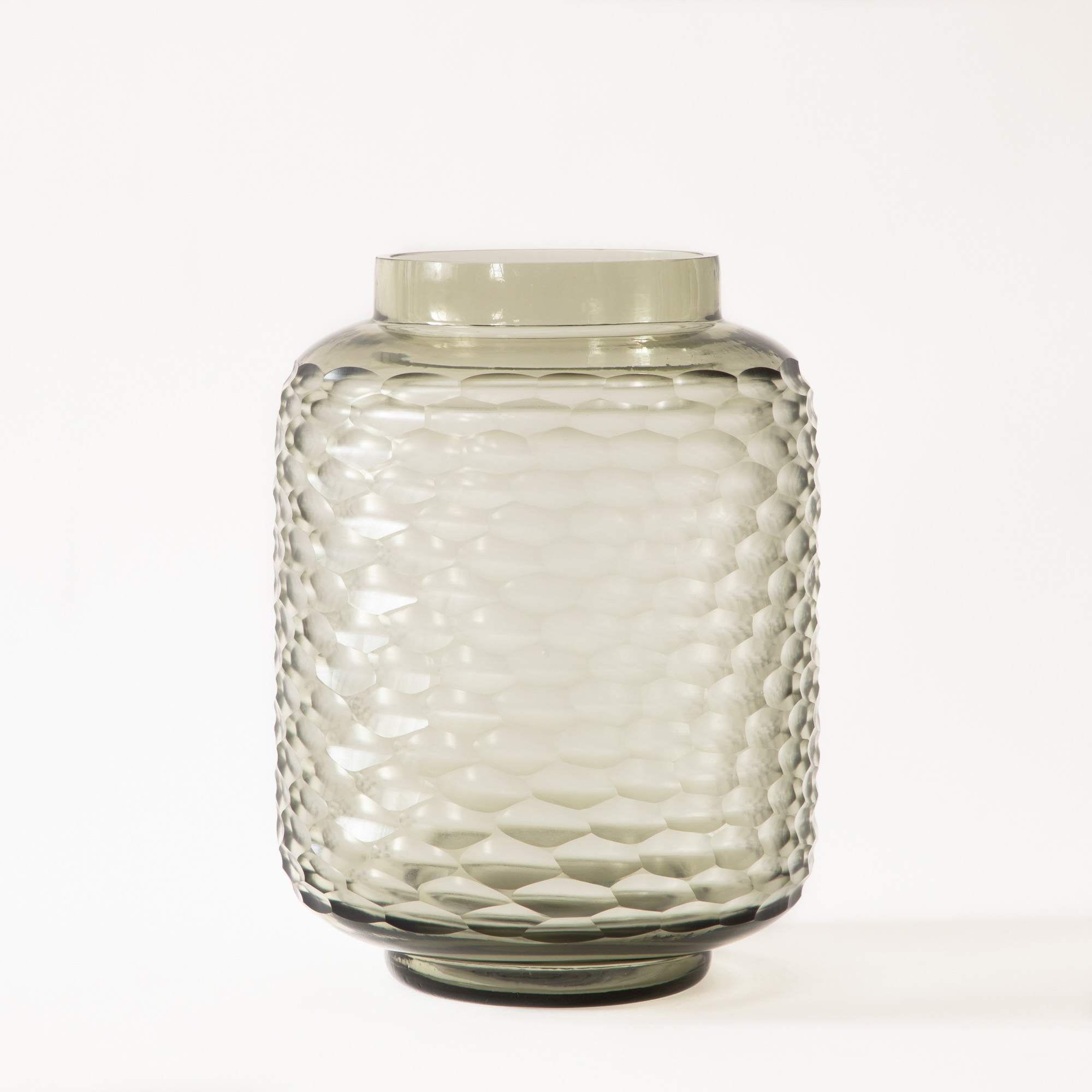 Beehive Glass Vase Olive