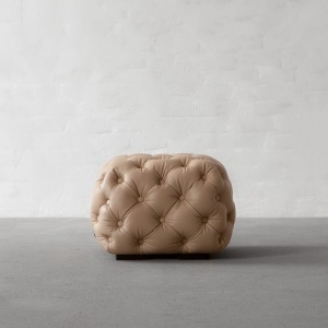 Birmingham Tufted Leather Coffee table Cum Ottoman