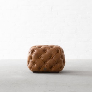 Birmingham Tufted Leather Coffee table Cum Ottoman